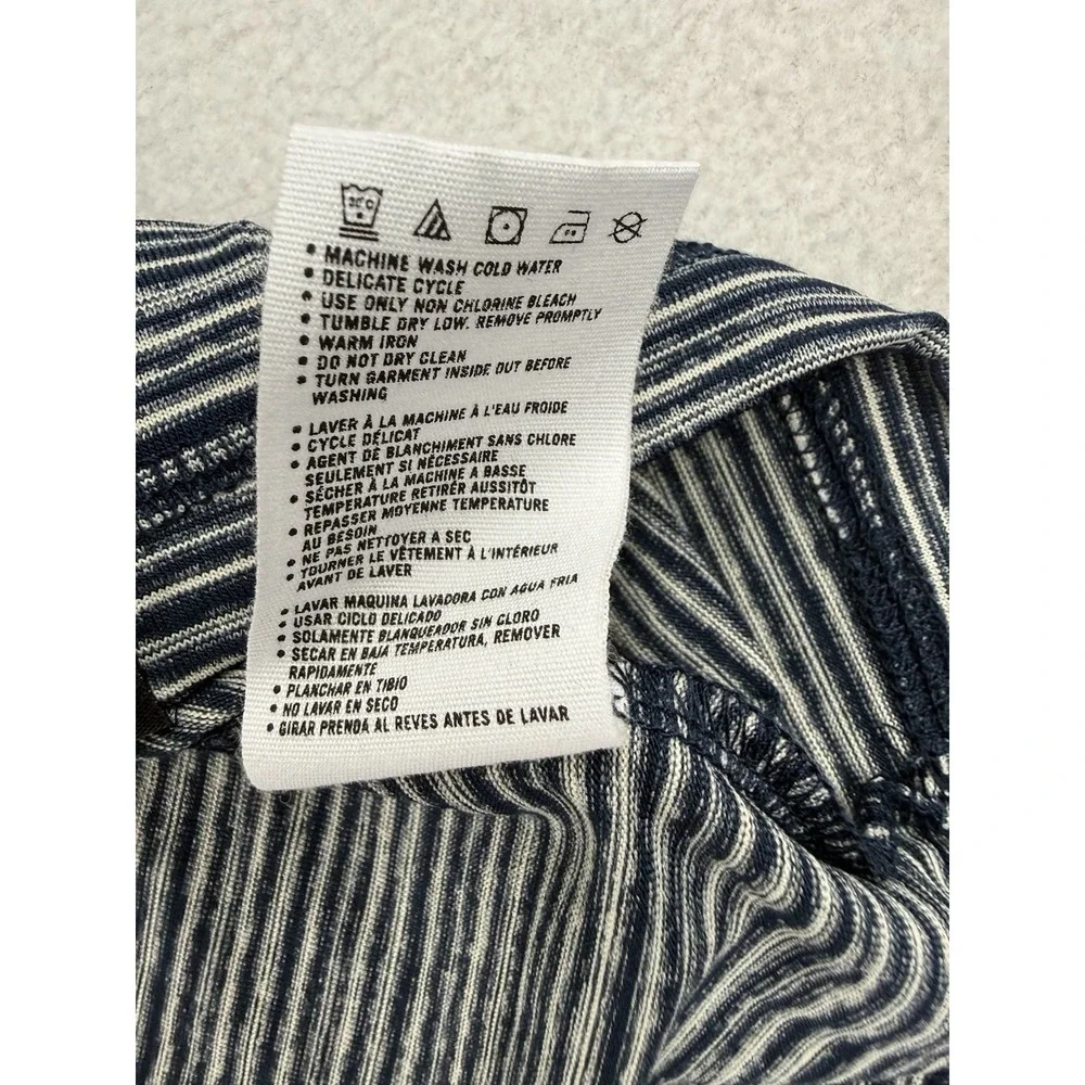 New Era Navy Blue Striped 1/4 Zip‎ Pullover Women's Size Large Thumb Holes NWT